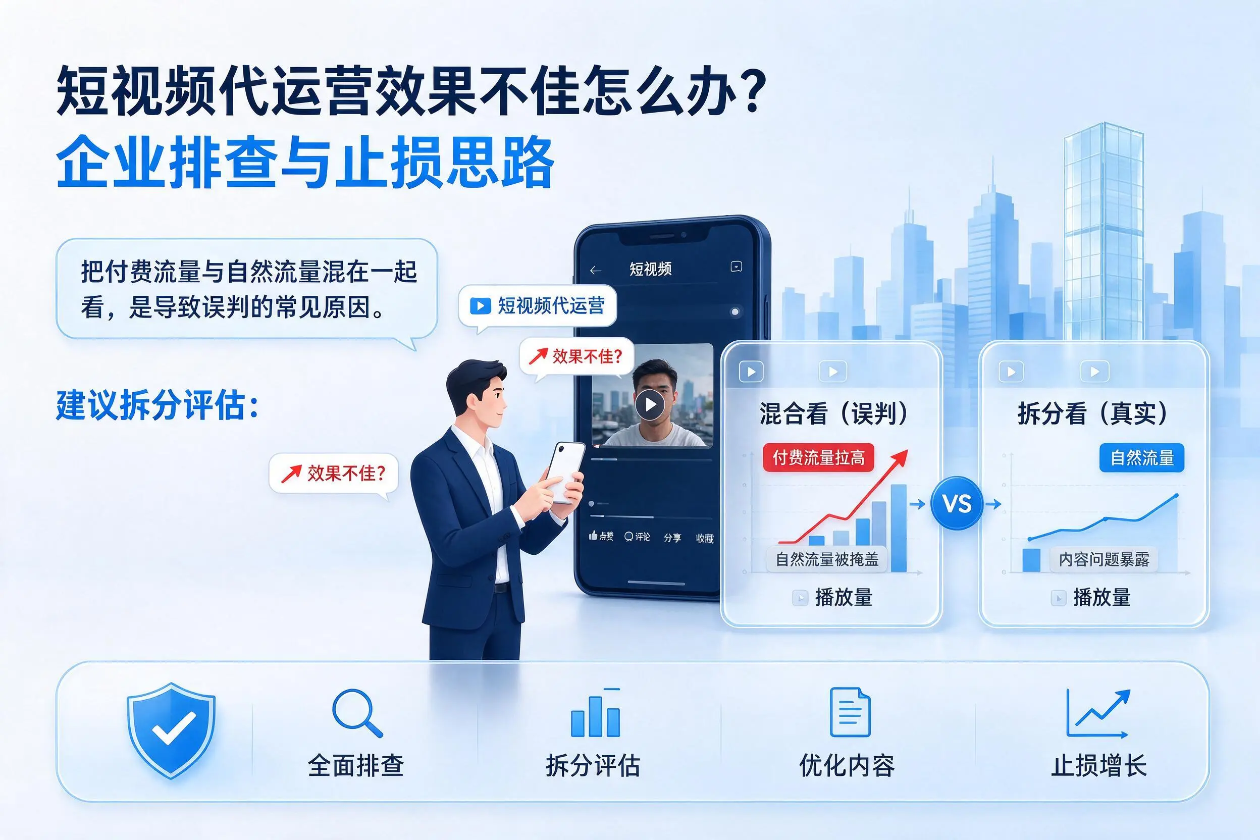 短视频代运营效果不佳怎么办?琼海企业排查与止损思路