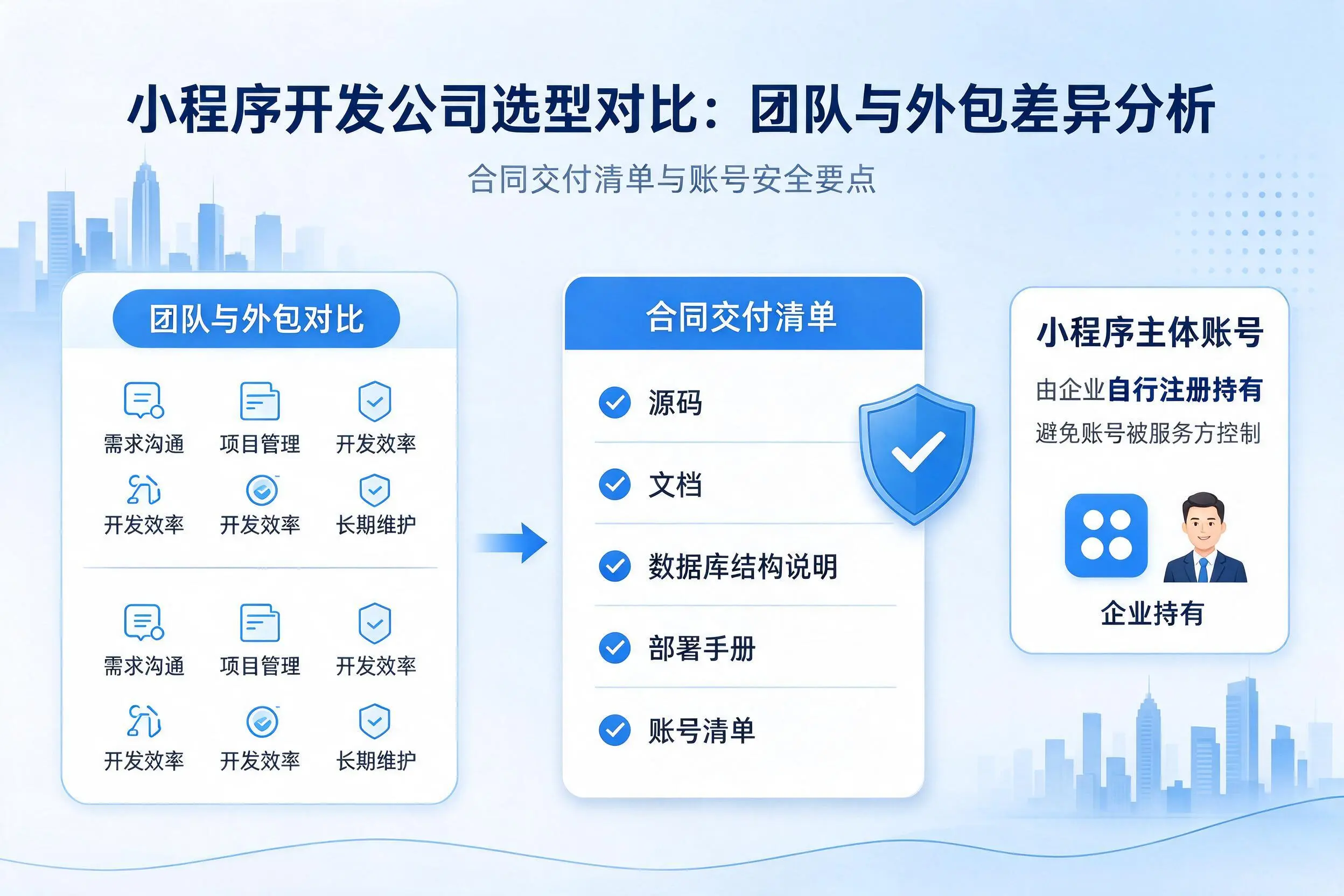 琼海小程序开发公司选型对比:团队与外包差异分析