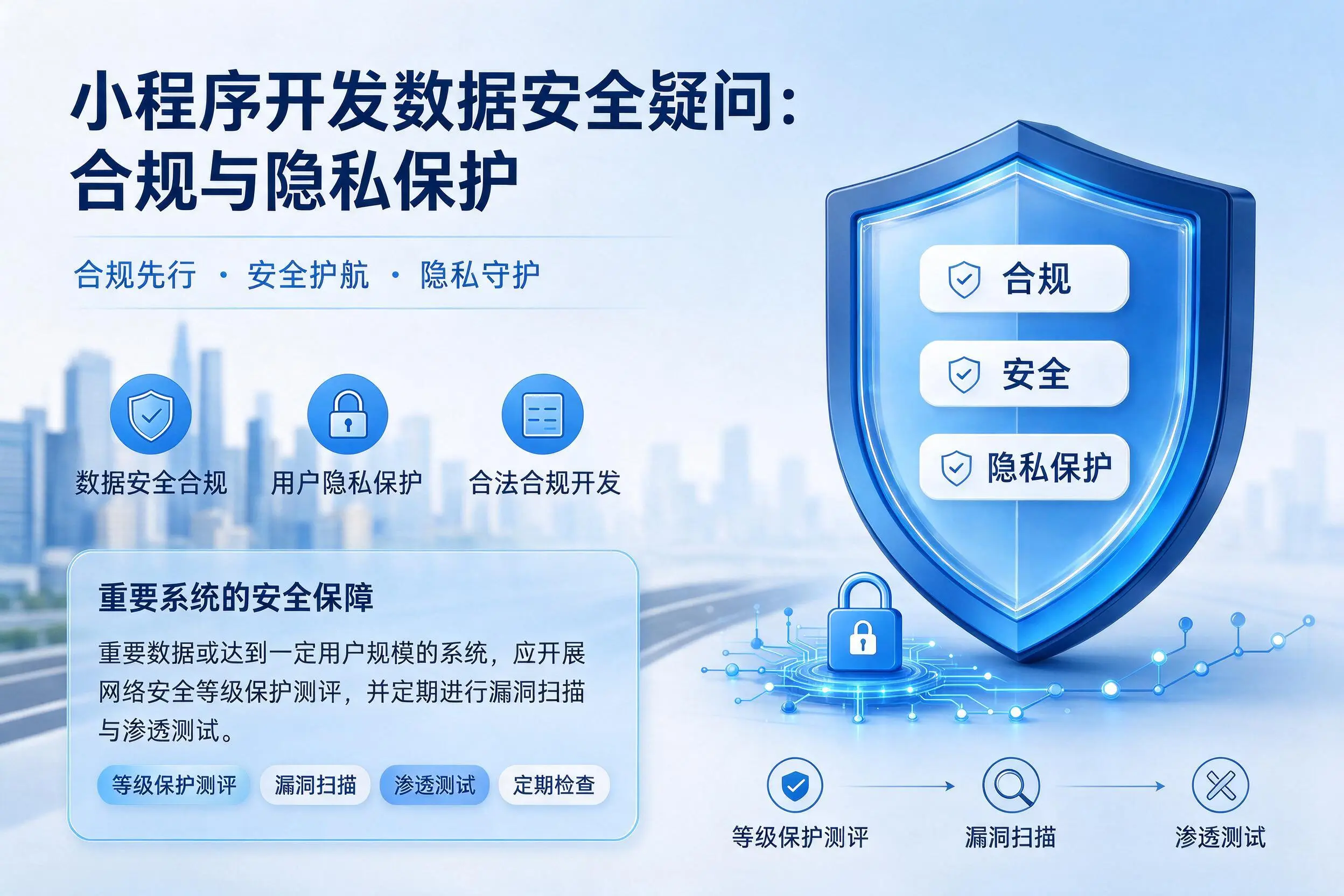 琼海小程序开发数据安全疑问:合规与隐私保护