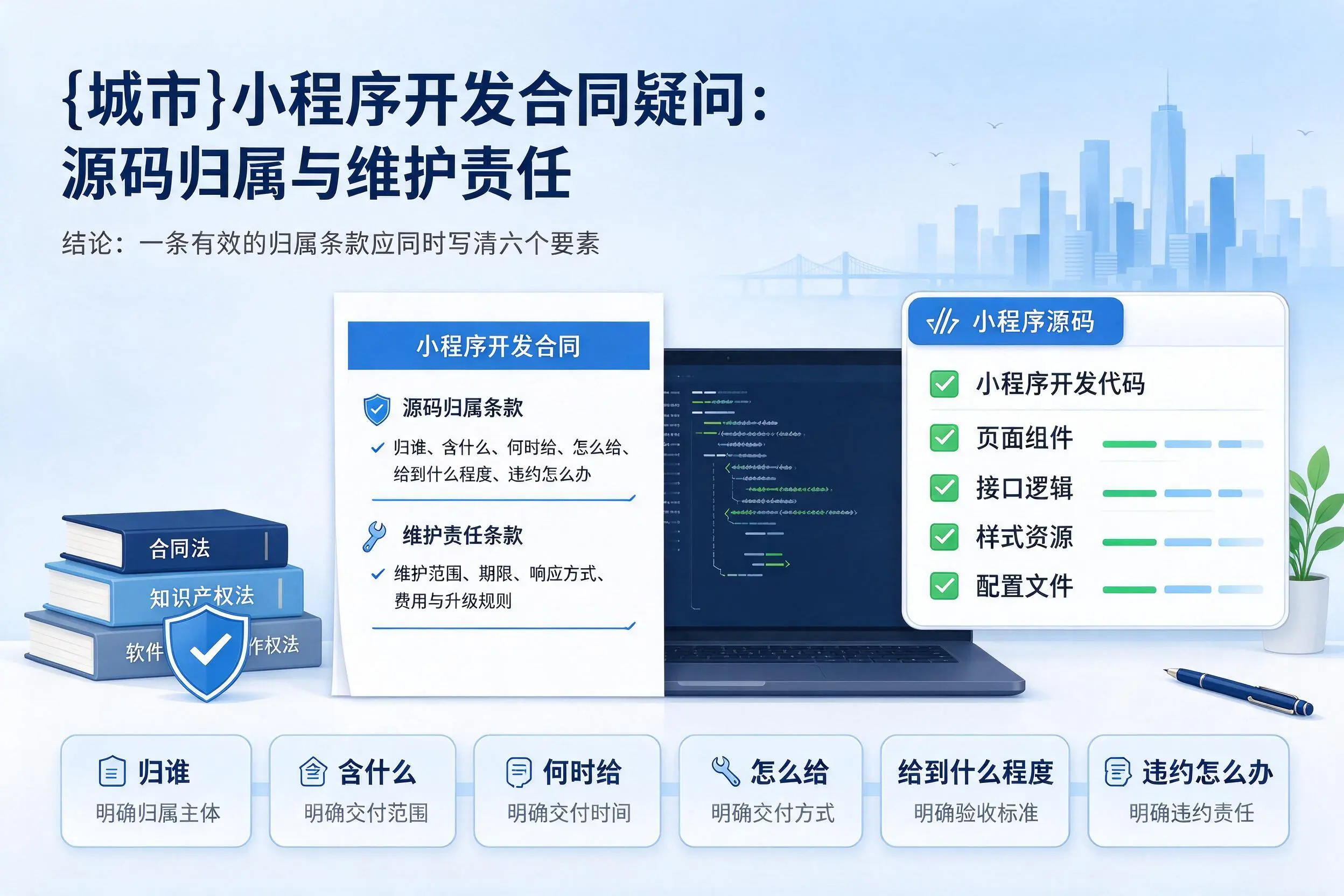 琼海小程序开发合同疑问:源码归属与维护责任