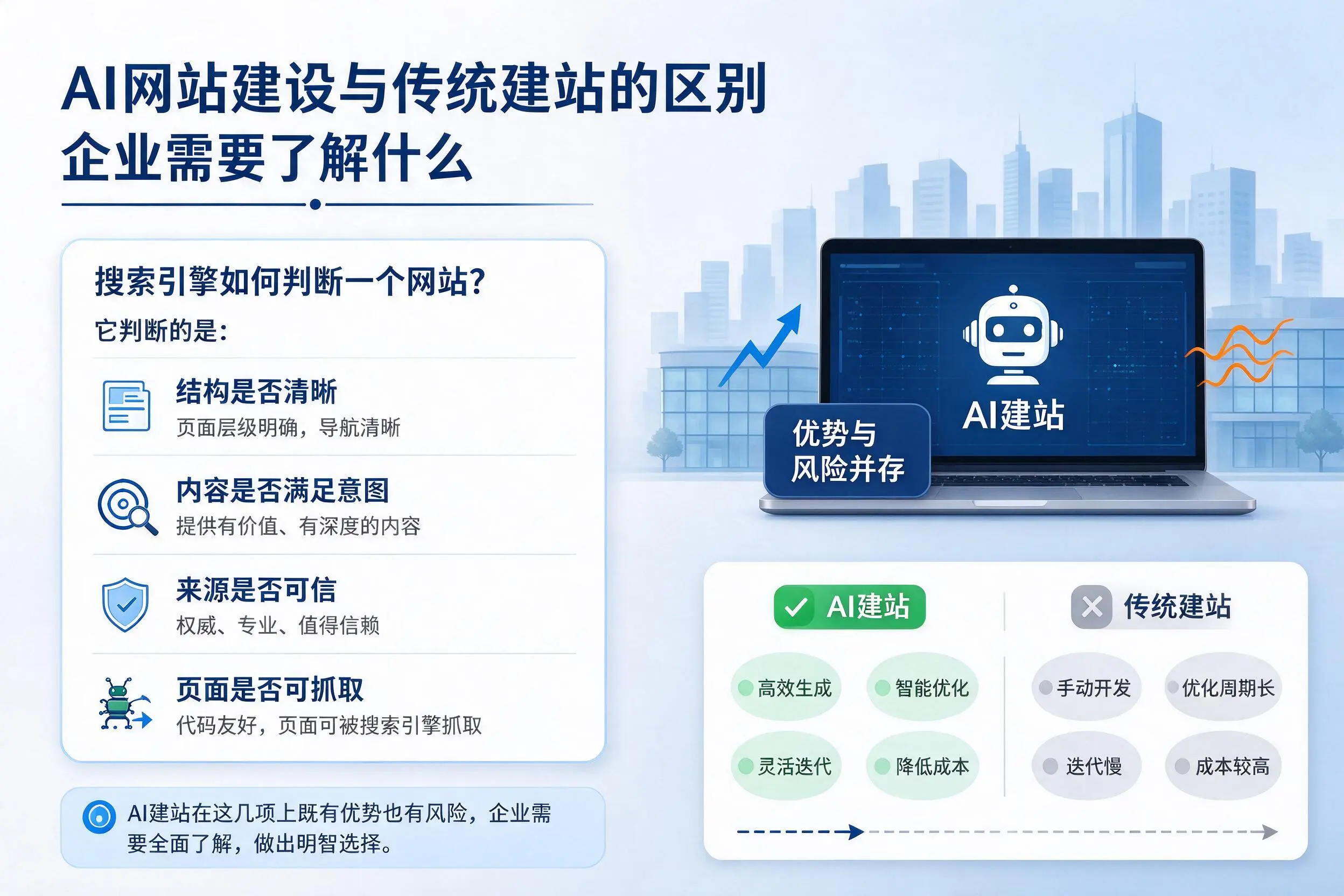 AI网站建设与传统建站的区别，琼海企业需要了解什么