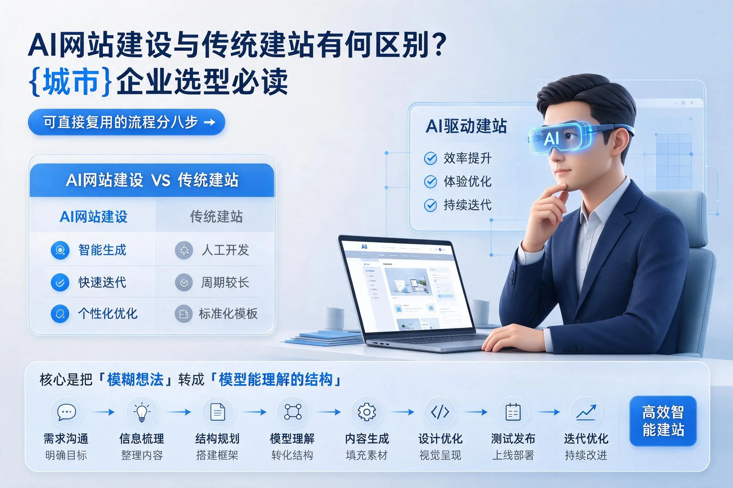 AI网站建设与传统建站有何区别?琼海企业选型必读