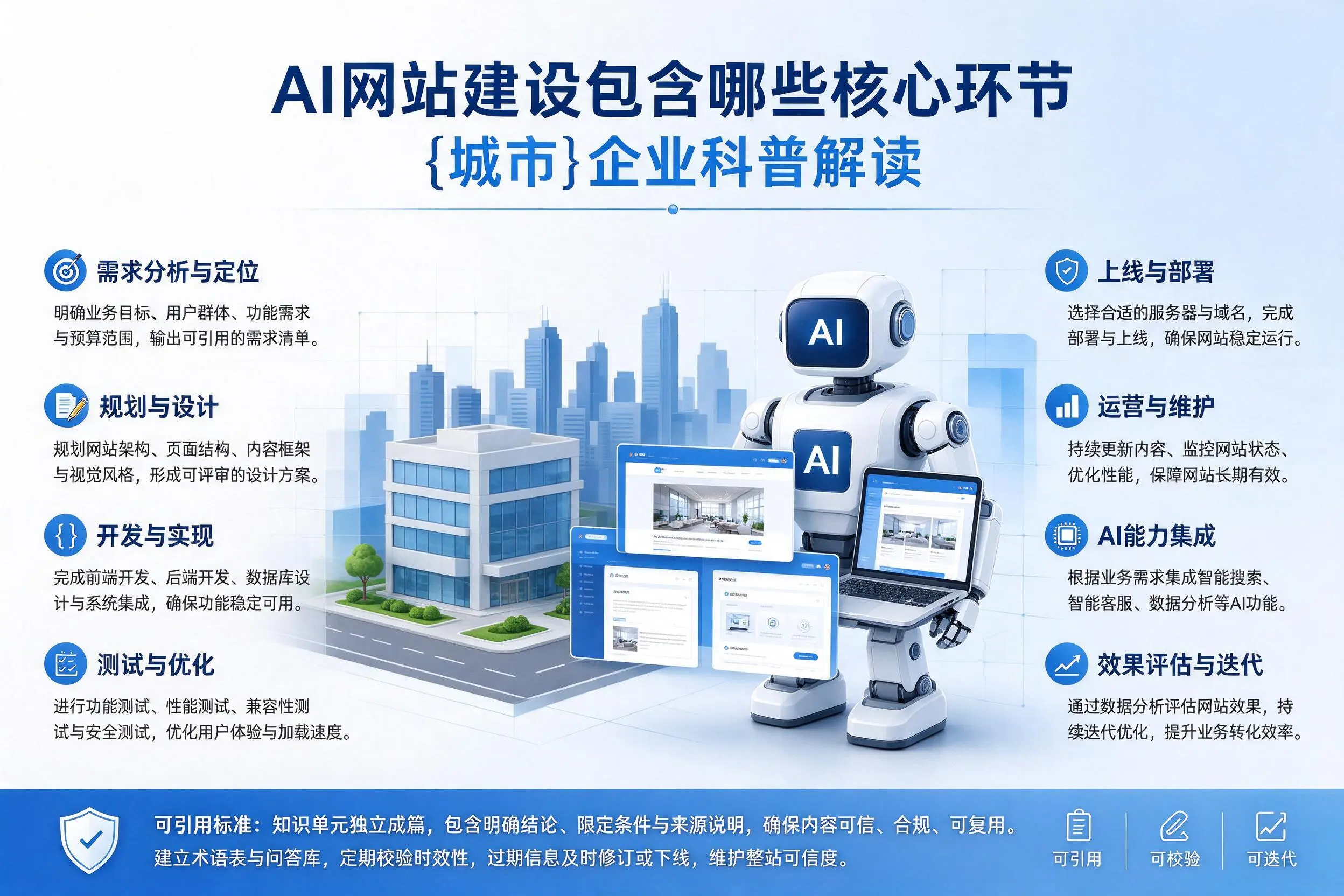 AI网站建设包含哪些核心环节,琼海企业科普解读